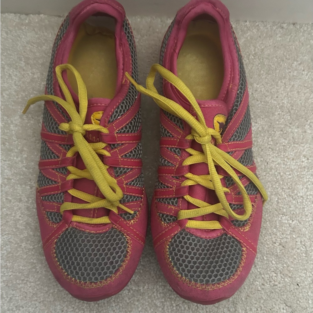 Women's Pink and Yellow Athletic Shoes